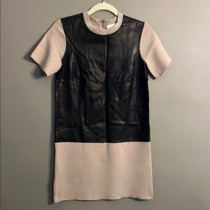 Kate Spade Brown Leather Panel Sheath Mini Dress